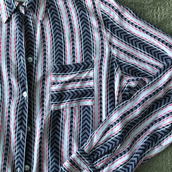 💕LAST CHANCE💕 Foxcroft Women’s Collard Button Down Top size 14 - Picture 2 of 6